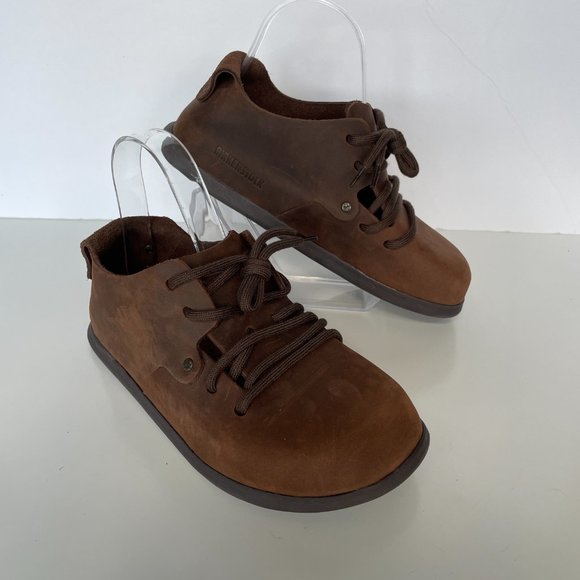 Birkenstock Montana Natural Leather Shoes Brown 5 - Picture 2 of 11